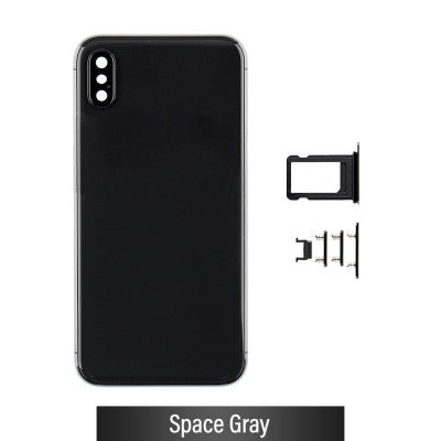 Rear Housing for iPhone X (NO LOGO)-Space Gray Rear Housing for iPhone X (NO LOGO)-Space Gray